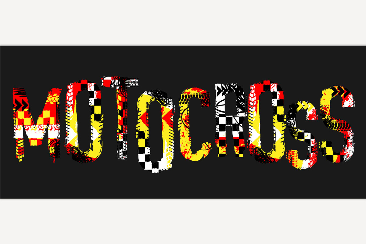 Off-Road motocross lettering, a Texture Illustration by Anna's Shop