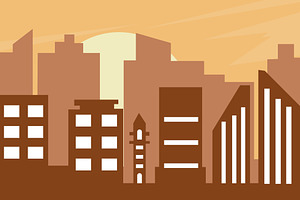 cityscape landscape vector design, a Decorative Illustration by zyxroun shop