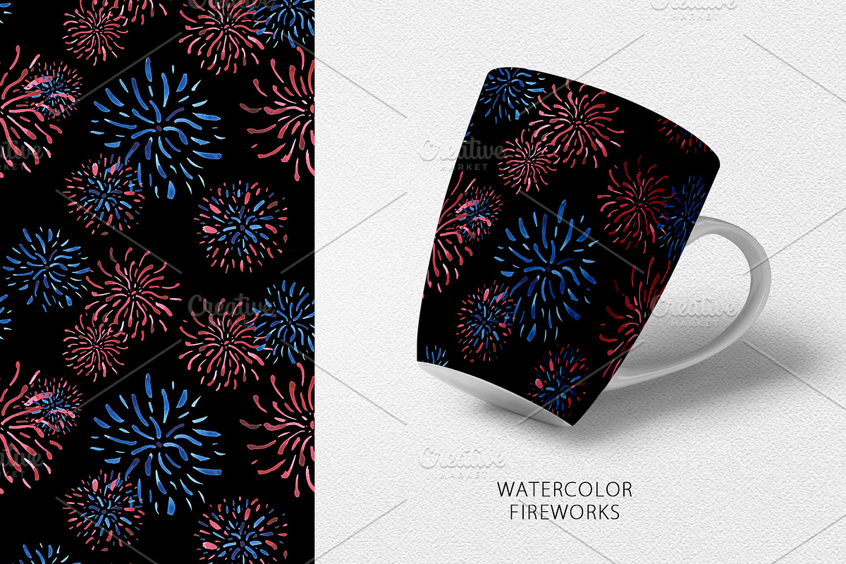 Watercolor fireworks, an Object Graphic by Design X0 (Photo 6 of 7)