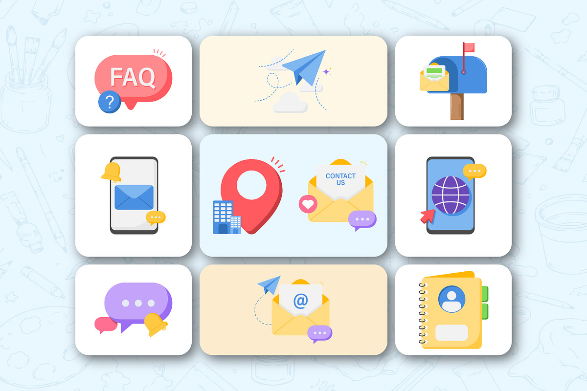 Communication set illustration, a Technology Illustration by pictranoosa_studio (Photo 3 of 3)