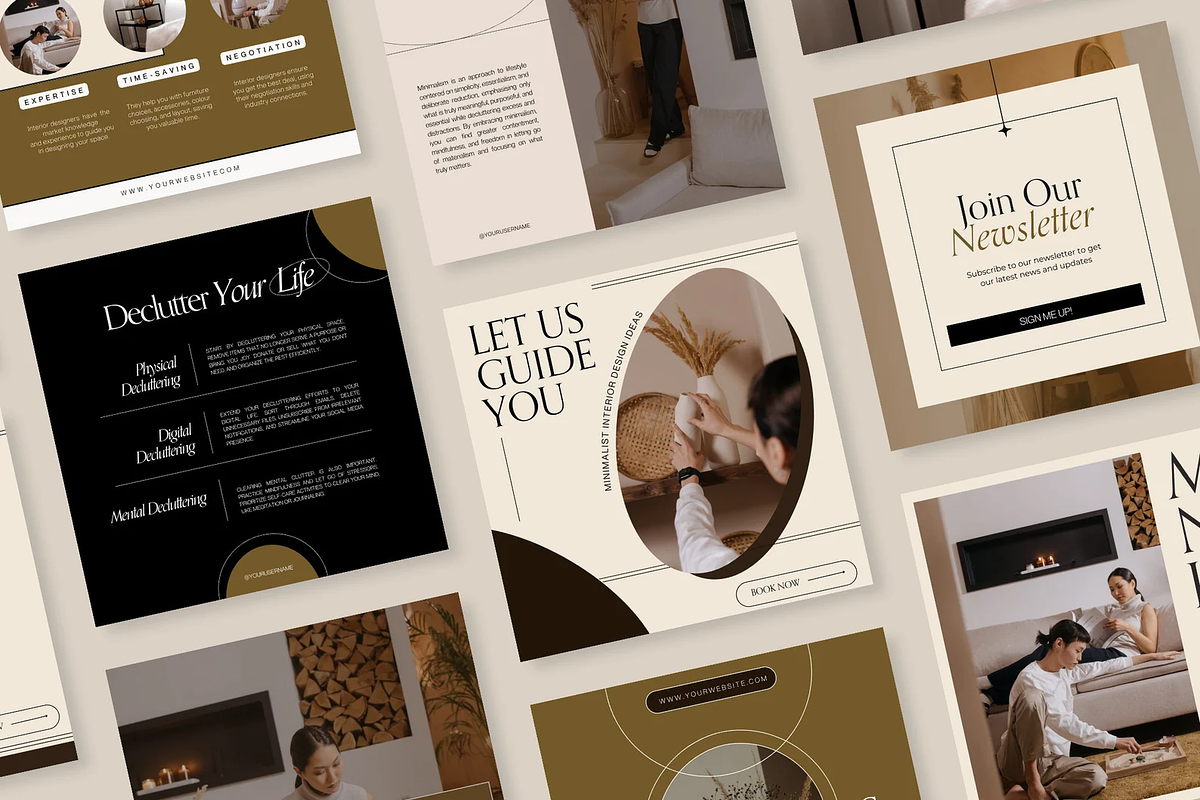 36 Interior Design Instagram Posts, a Social Media Template by The Lone Crowd (Photo 3 of 9)