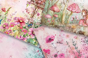 Soft Pink Fairy Woods Backgrounds