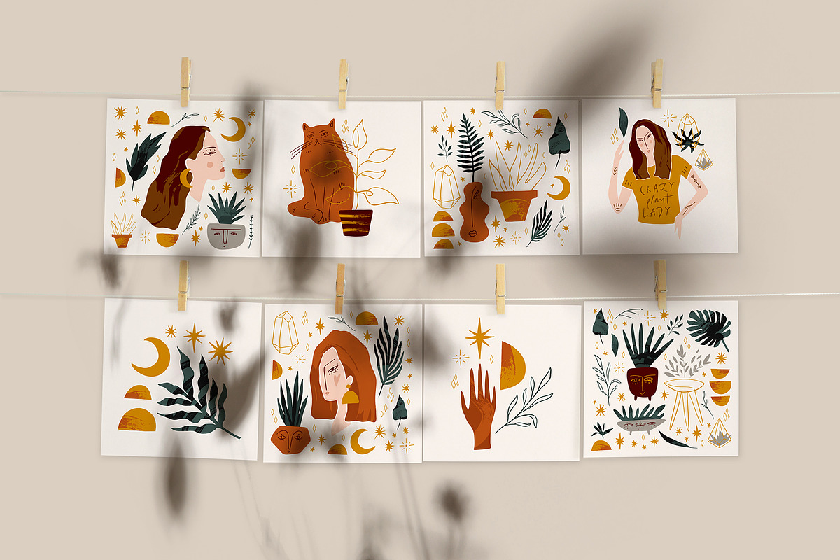 Plant Lady Bundle, a Decorative Illustration by Annie Konst (Photo 3 of 22)