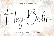 Hey Boho | Script Font, a Handwritten Font by Scratchones (Thumbnail 1 of 8)