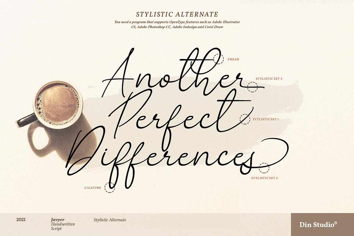 Javyer, a Script Font by din-studio.com (Photo 8 of 10)