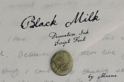 Black Milk: Decorative Ink Script, a Script Font by Mneme (Thumbnail 1 of 11)