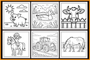 Comfy Farm Bold & Easy Coloring Book, a Pattern Graphic by protabsorkar11 (Thumbnail 4 of 5)