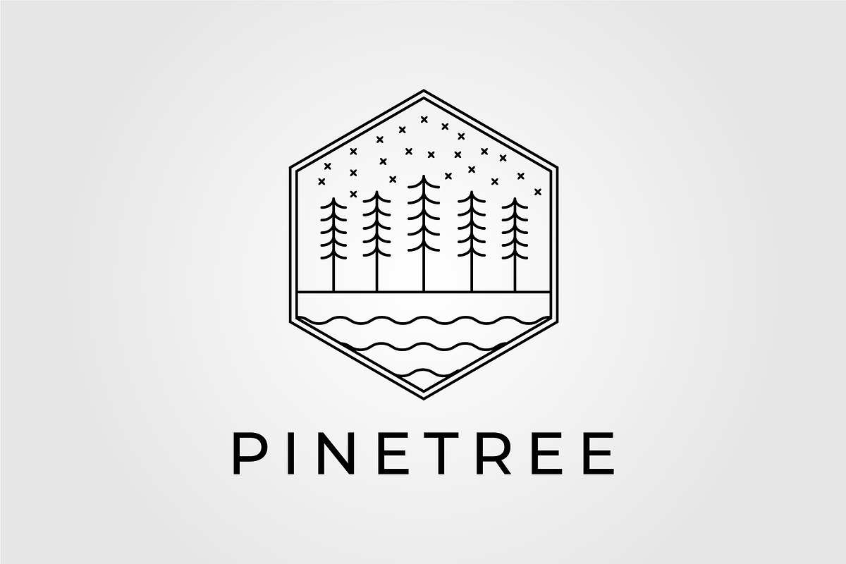 winter and pine tree outline logo, an Icon by Rizkaarishandy_shop (Photo 2 of 2)