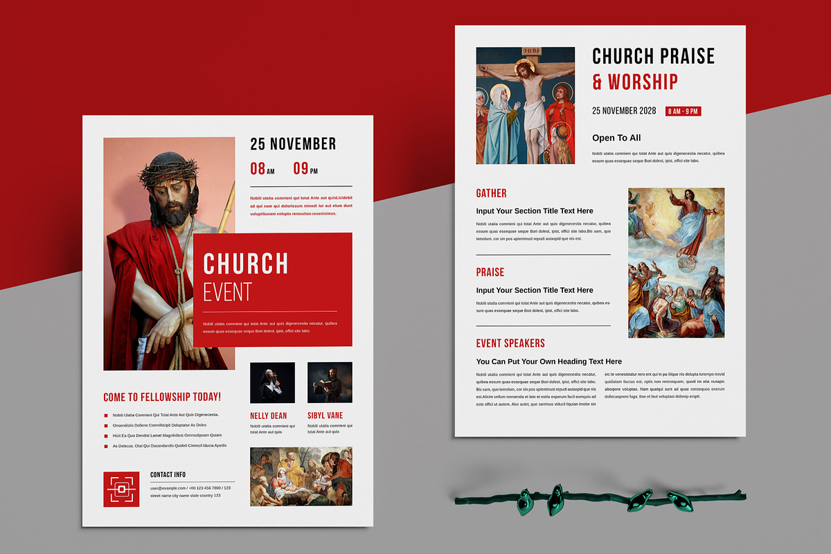 Church Event Flyer Template, a Flyer Template by ContestDesign (Photo 1 of 3)