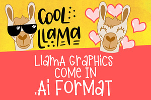 Girl Llama - Font Duo With Extras