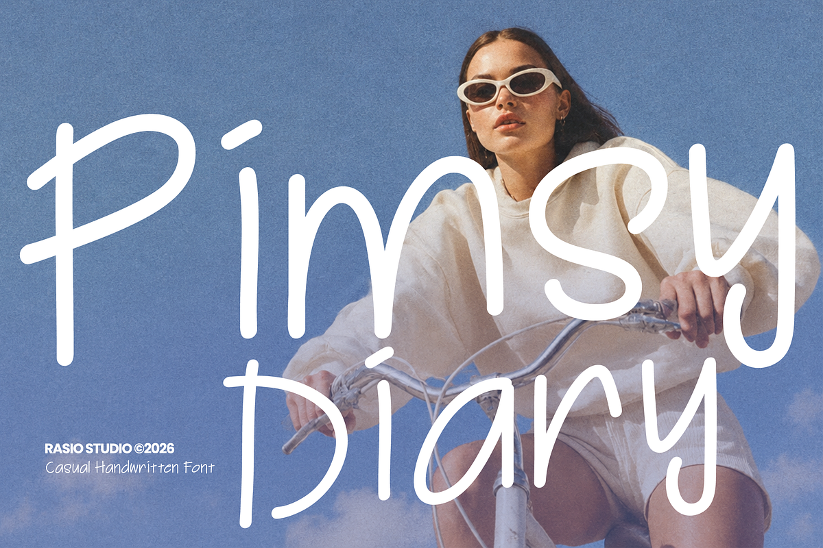 Pimsy Diary Casual Handwritten Font, a Handwritten Font by Rasio Studio (Photo 1 of 11)