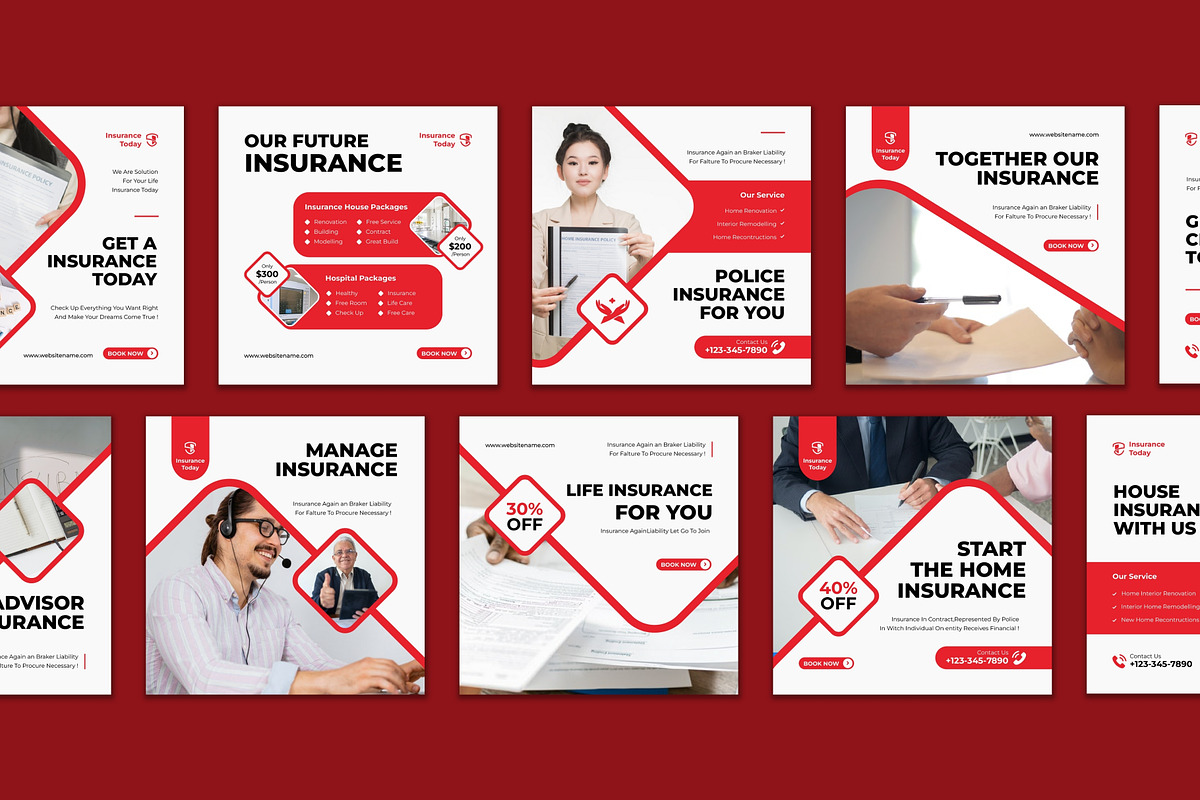 Insurance Service Instagram Post, a Social Media Template by CavenArt (Photo 5 of 5)