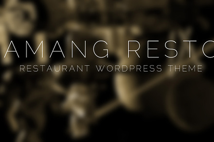 Amang Resto - Restaurant WP Theme