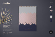 A4 Vertical Spiral Notebook Mockup, a Stationery Template by creatsy5 (Thumbnail 1 of 12)