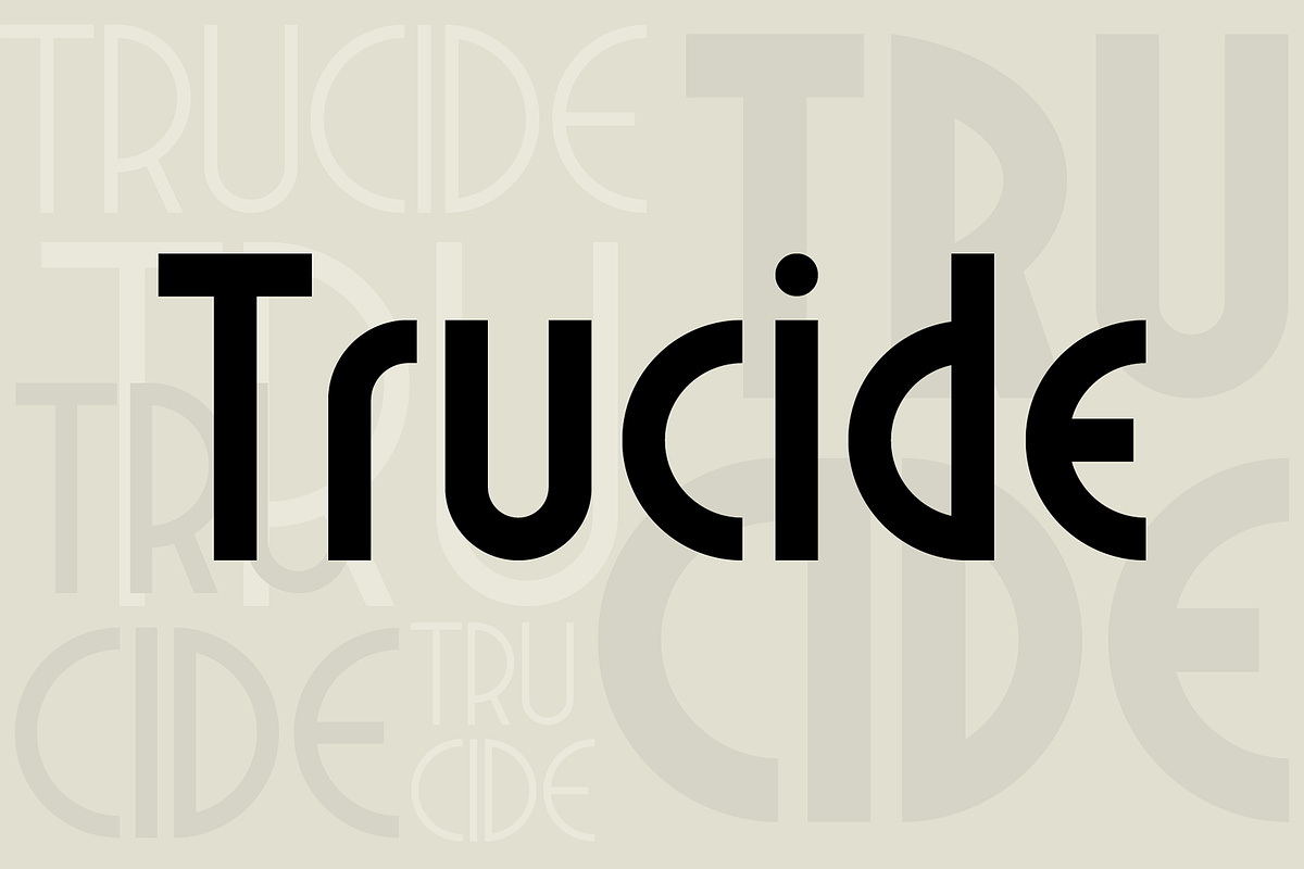 Trucide font family, a Sans Serif Font by vlad.berla (Photo 2 of 7)