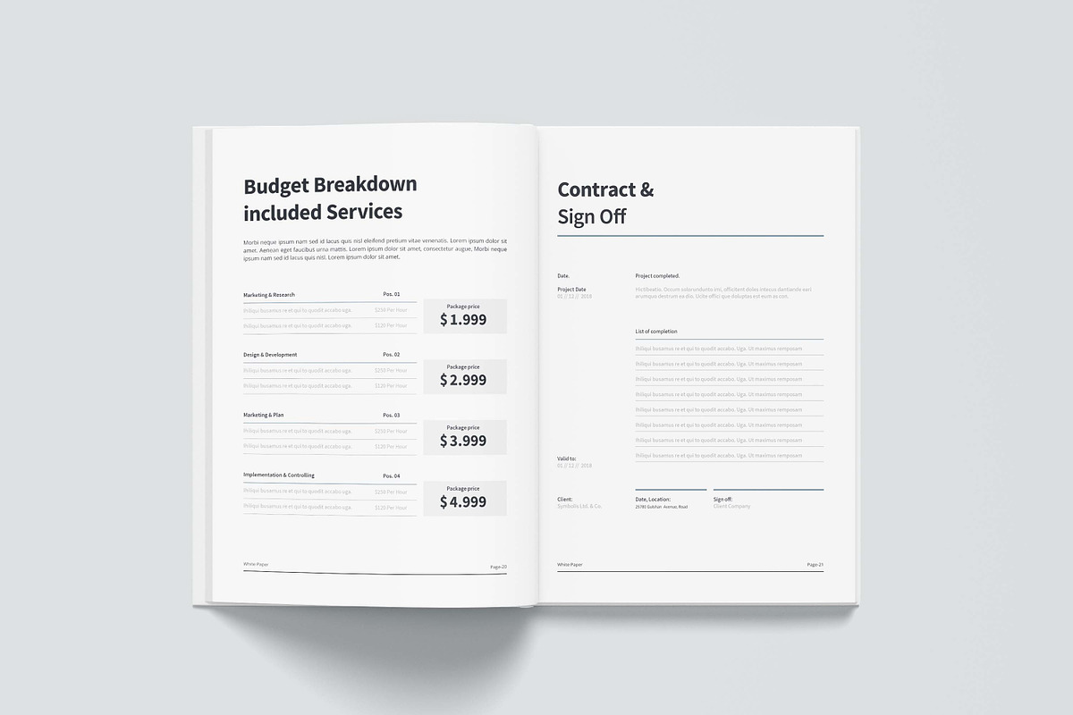 White Paper | MS Word & Canva, a Brochure Template by obayes (Photo 17 of 18)