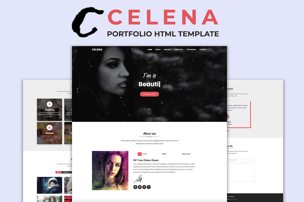 Celena - Portfolio HTML Template, a Bootstrap Template by nandinigraphics