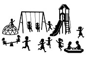 50 Kids Playground Silhouette Bundle, an Illustration by Gfx_Store (Thumbnail 37 of 51)