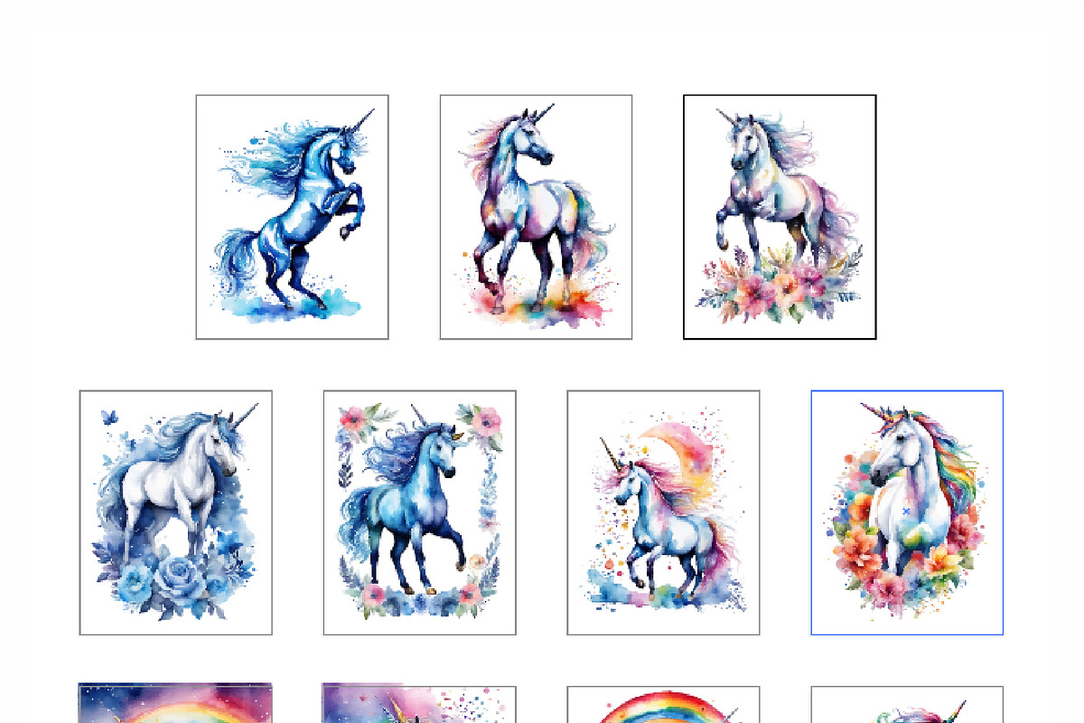 Rainbow Unicorn, an Animal Illustration by Michiru13 (Photo 2 of 3)