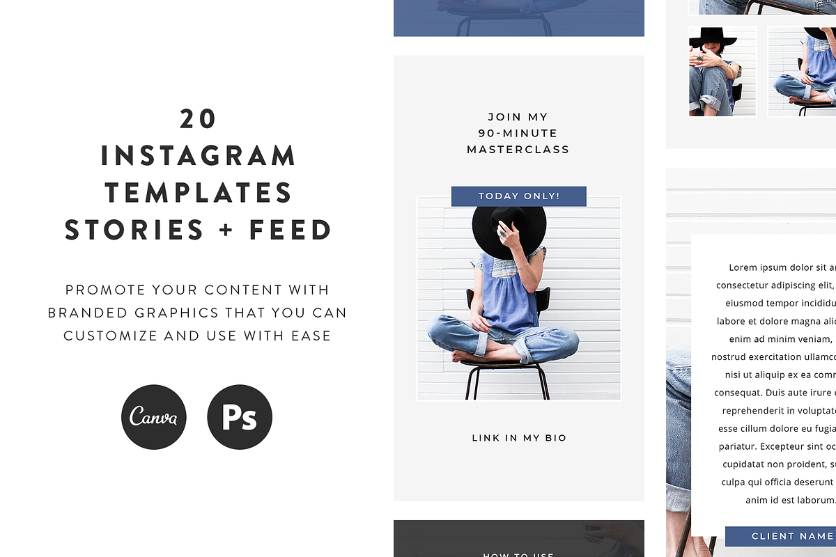 Ava Mae Instagram Templates, a Social Media Template by Coded Creative (Photo 1 of 5)