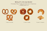 Bread & Bakery Goodies Clip Art, a Food Illustration by Cynthia Arre (Thumbnail 4 of 5)