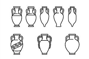 Bundle Olive Oil Brand Icon Set, an Outline Icon by adenpinkstore