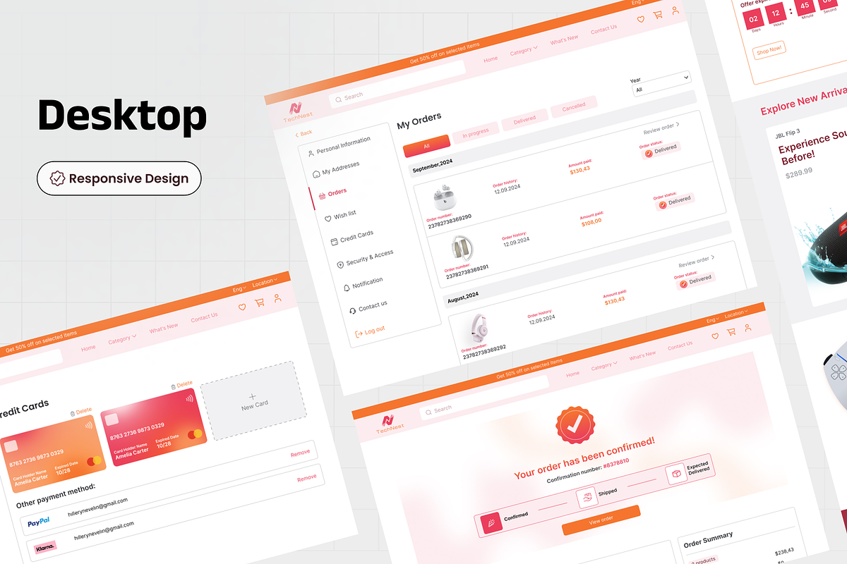 E-Commerce Figma Theme & Web App UI, an UI Kit Template by Bixproducts (Photo 4 of 6)