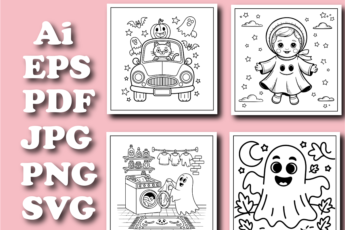 Cozy Halloween Coloring Book for Kid, a Seasonal Illustration by Design Zone (Photo 4 of 5)