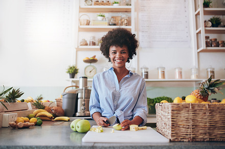 Young african woman working featuring african, apple, and attractive, a Food & Drink Photo by Jacob Lund