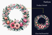 Mothers Day Wreath Sublimation Clipa, a Graphic by designcity5 (Thumbnail 4 of 5)