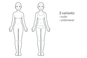 Female body chart medical diagram, a Healthcare Illustration by Irina Mir (Thumbnail 2 of 2)