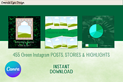 455 Canva Green Instagram Template, a Social Media Template by Emerald Eyes Design (Thumbnail 10 of 12)