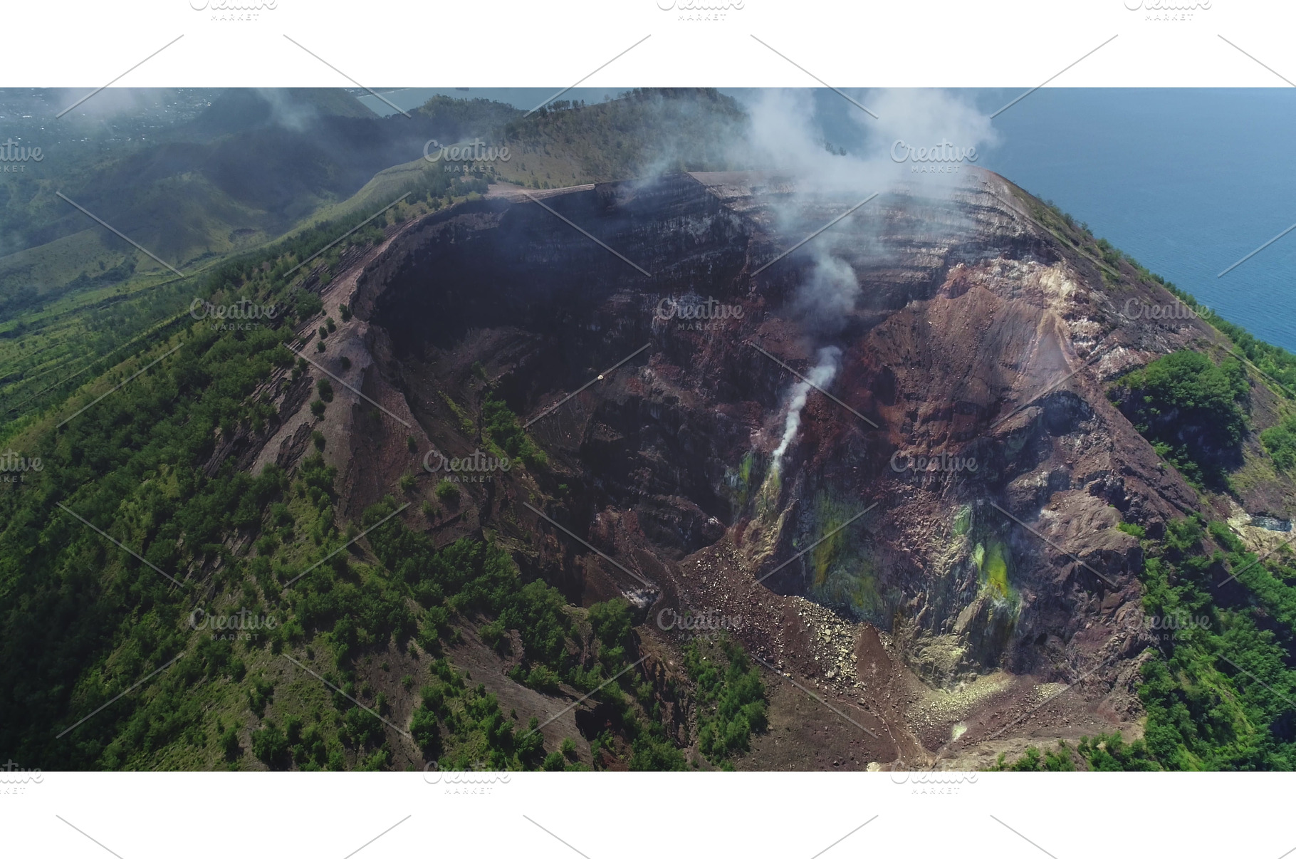 Aerial view of smoke rising from, a Nature Photo by Goinyk