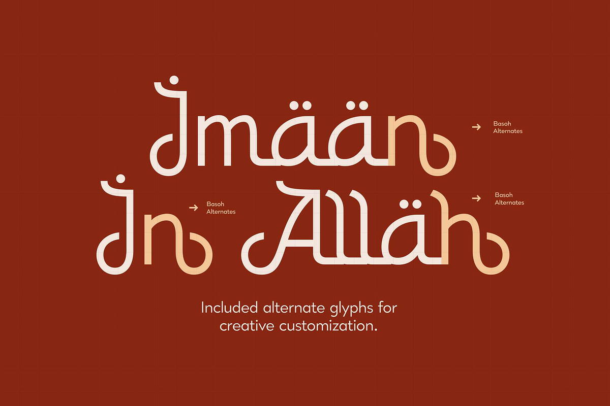 Basoh - Arabic Font Display, a Font by Runsell Studio (Photo 3 of 4)