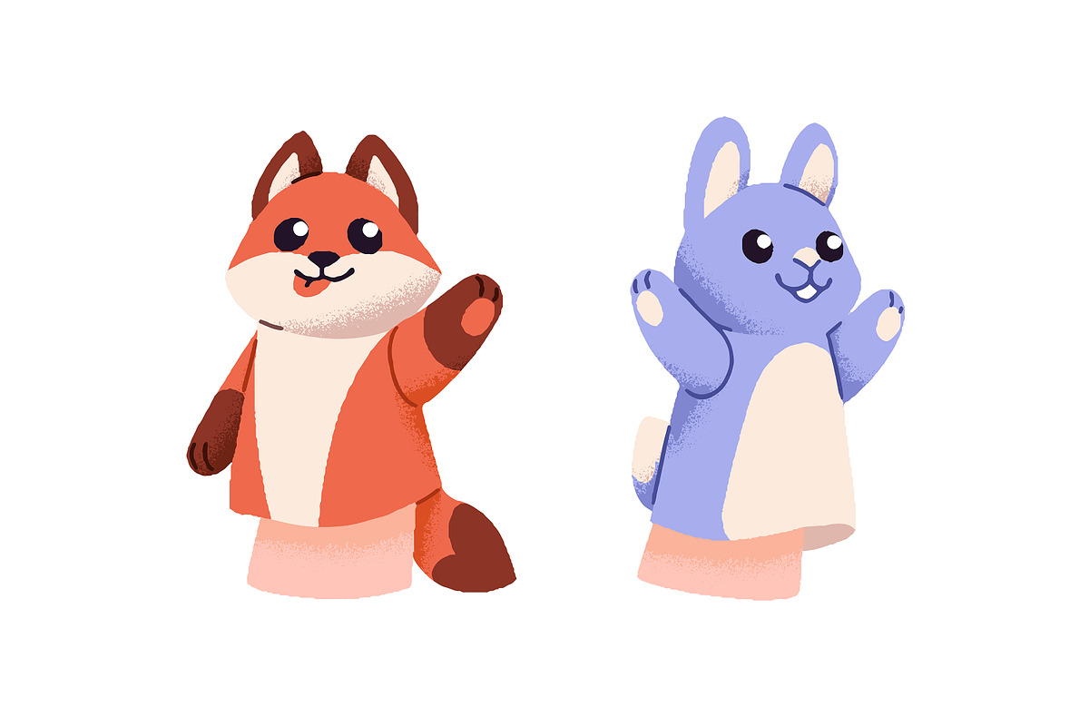 Animal hand puppets for kids set, an Animal Illustration by PaperTrident (Photo 4 of 7)