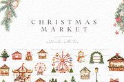 Christmas Market, a Seasonal Illustration by heyiamalice (Thumbnail 12 of 15)
