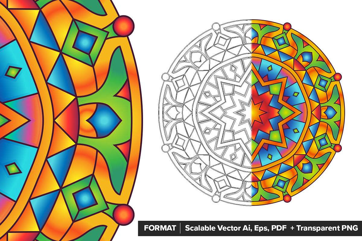 Mandala Vector Ornaments Bundle, a Decorative Illustration by pixaroma (Photo 3 of 43)