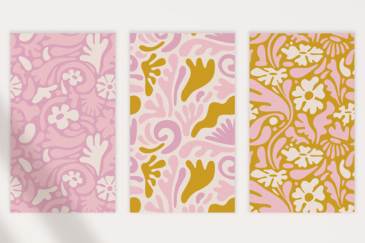 Groovy flowers - vector elements, a Background Graphic by venimo (Photo 5 of 6)