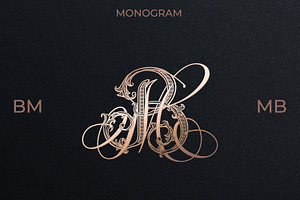 MB BM Wedding Monogram Logo