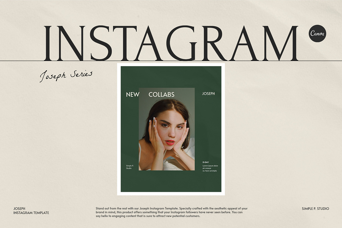 Joseph Instagram Canva, a Social Media Template by Simple P. (Photo 1 of 10)