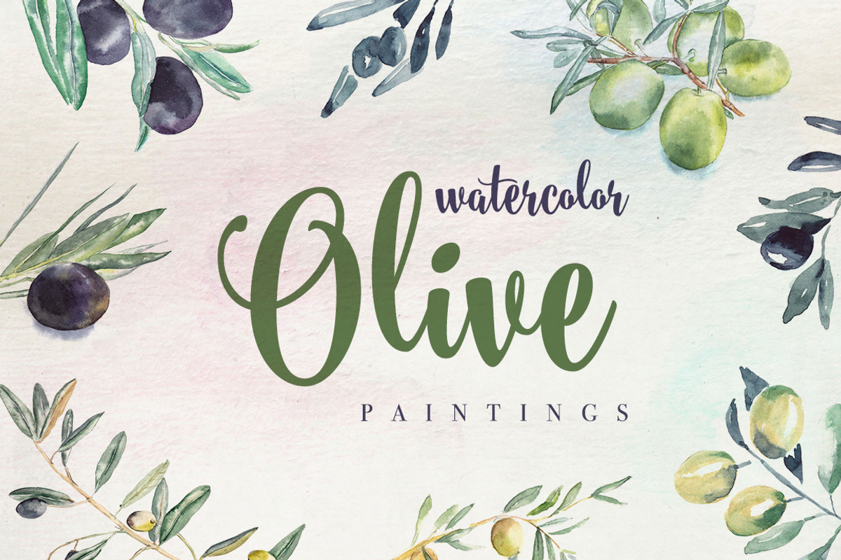 Olive Watercolor Paintings, an Illustration by emine (Photo 1 of 3)