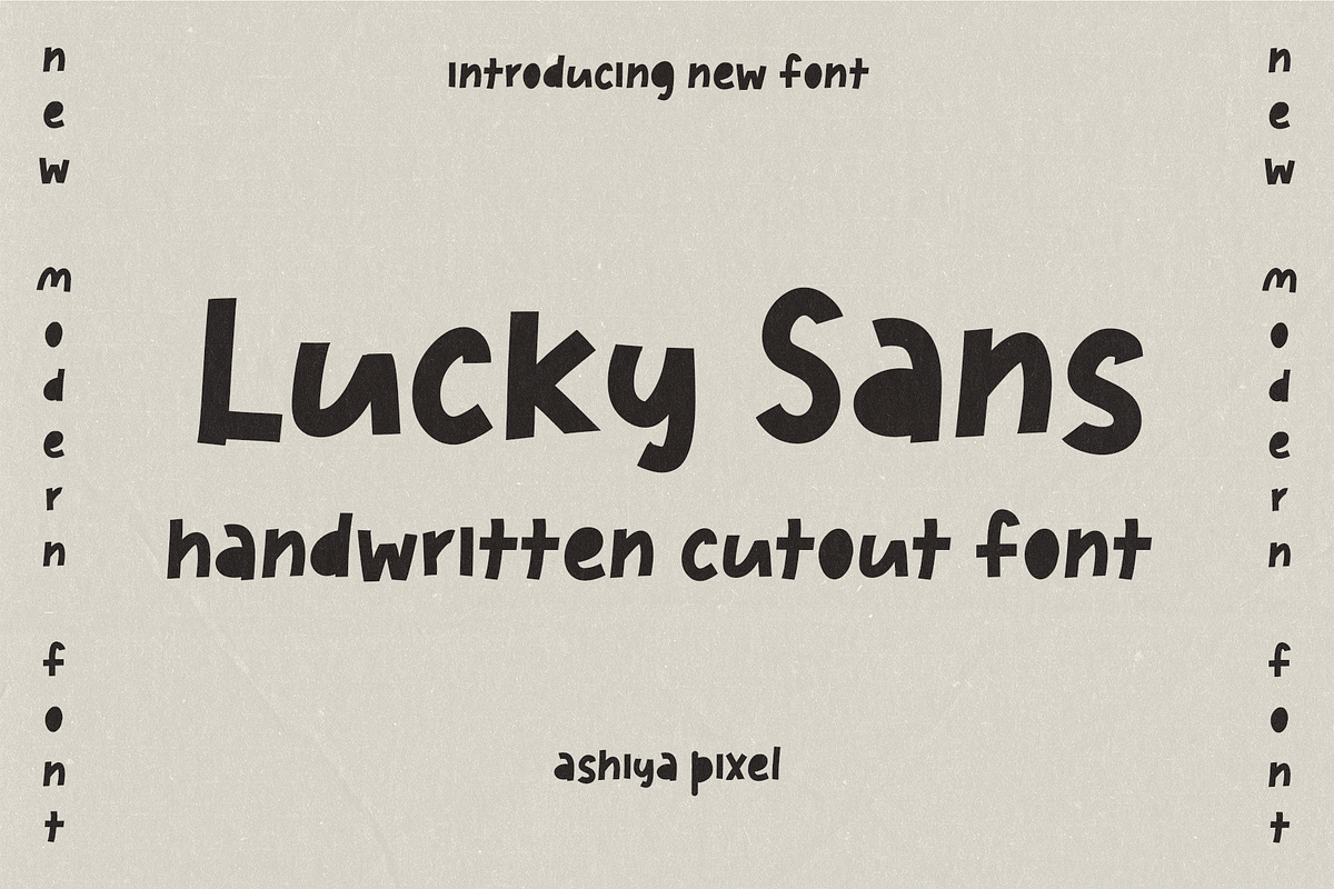 cutout playful handwritten font, a Handwritten Font by Ashiya Pixel (Photo 1 of 16)
