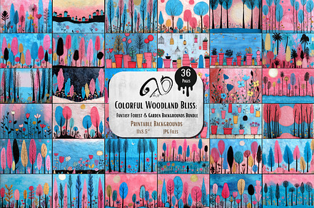 A vibrant bundle of fantasy forest
