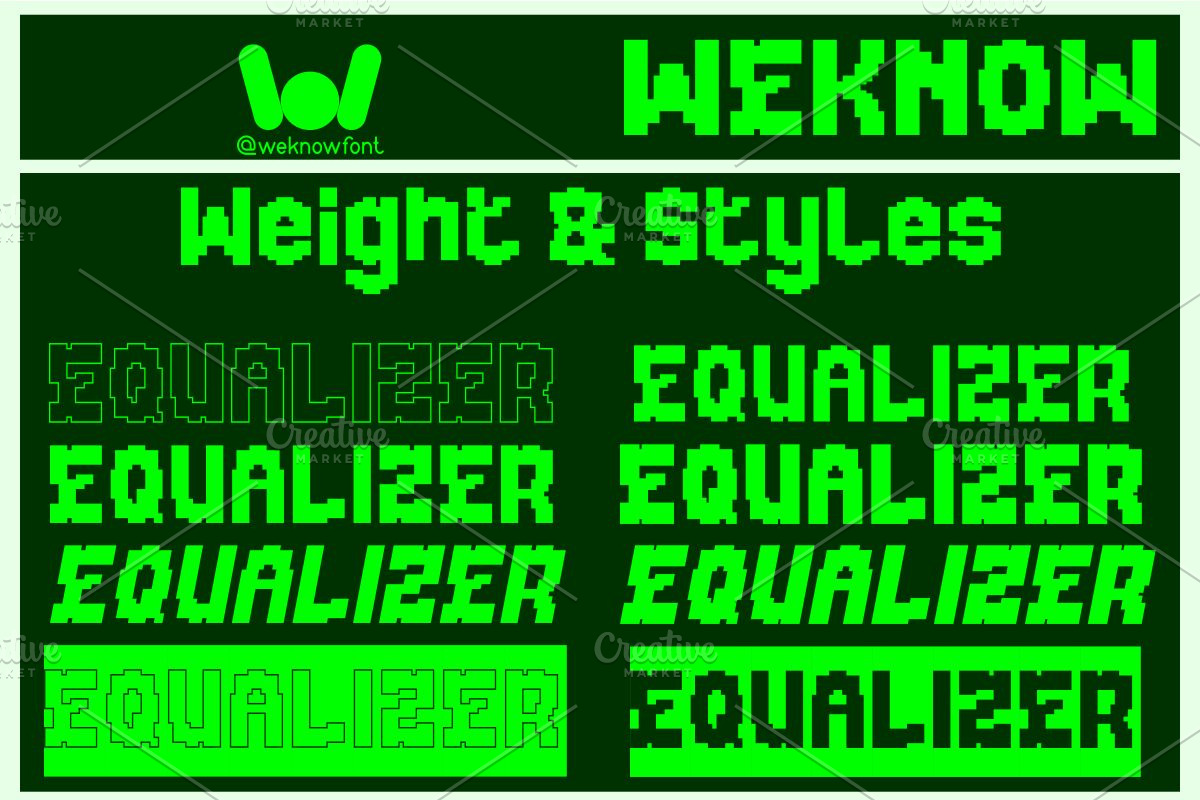 Equalizer font, a Font by weknow (Photo 7 of 8)