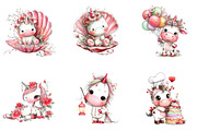 Little Unicorns Clipart, a Seasonal Illustration by CreationArt (Thumbnail 2 of 6)