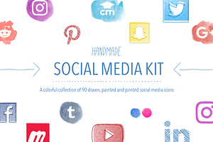 Handmade Social Media Icons