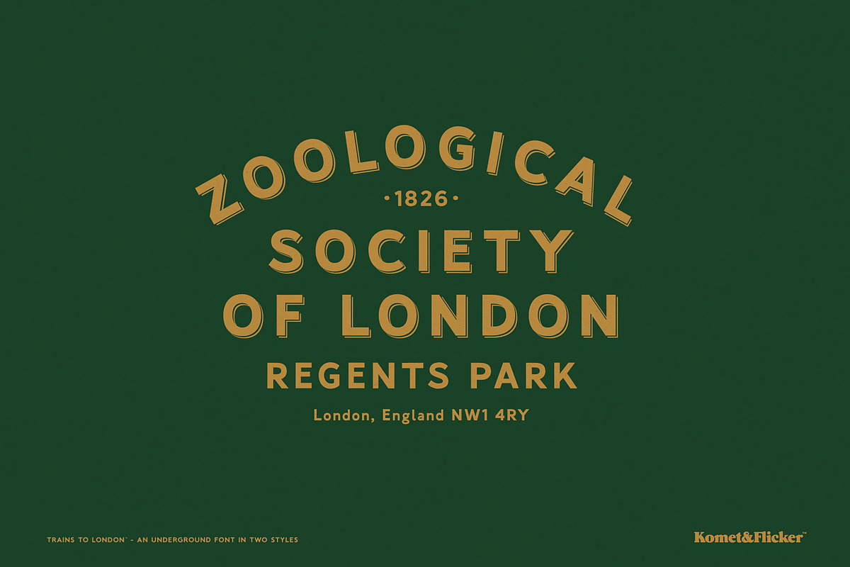 Trains to London, a Sans Serif Font by Komet & Flicker (Photo 13 of 14)