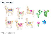 No Drama Llamas Clipart, an Illustration by PaperSphinx (Thumbnail 2 of 3)