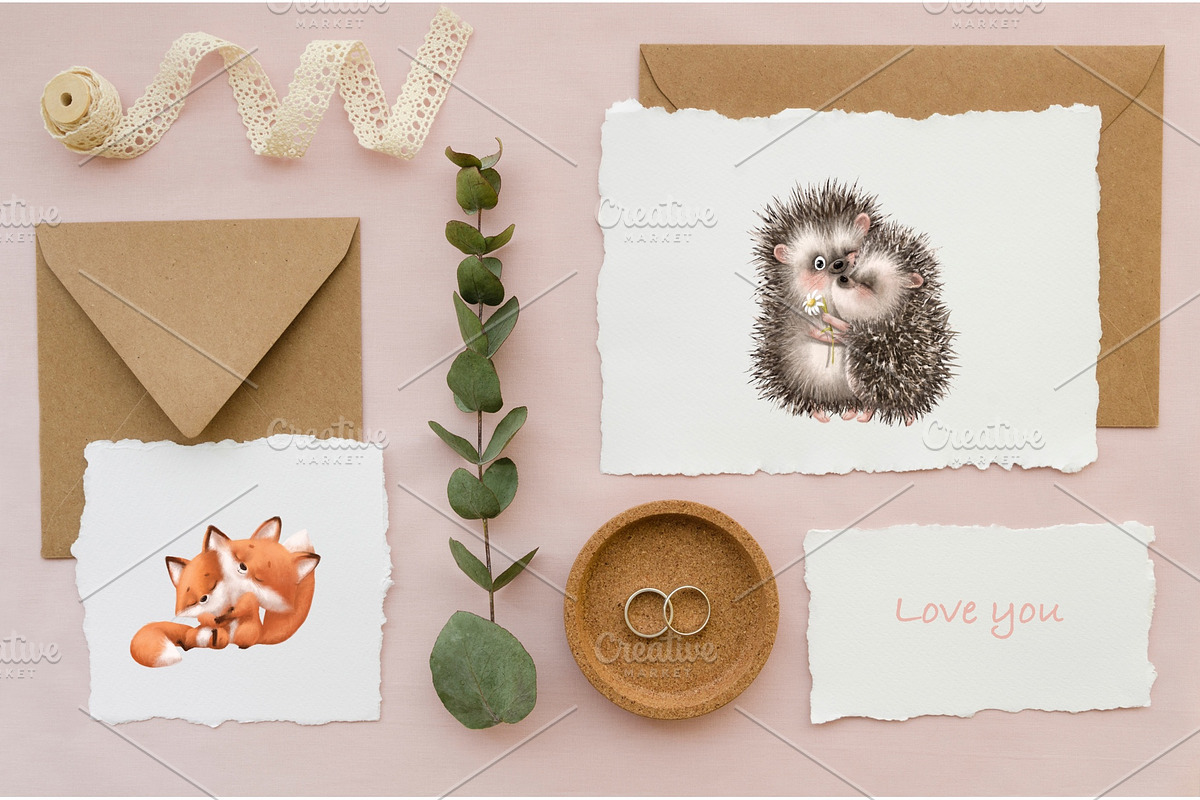 Valentine's day Clipart. Animals., an Animal Illustration by sheincar (Photo 5 of 7)