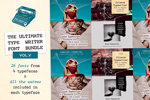 SALE! Typewriter Font Bundle Vol. 5, a Serif Font by Ana's Fonts